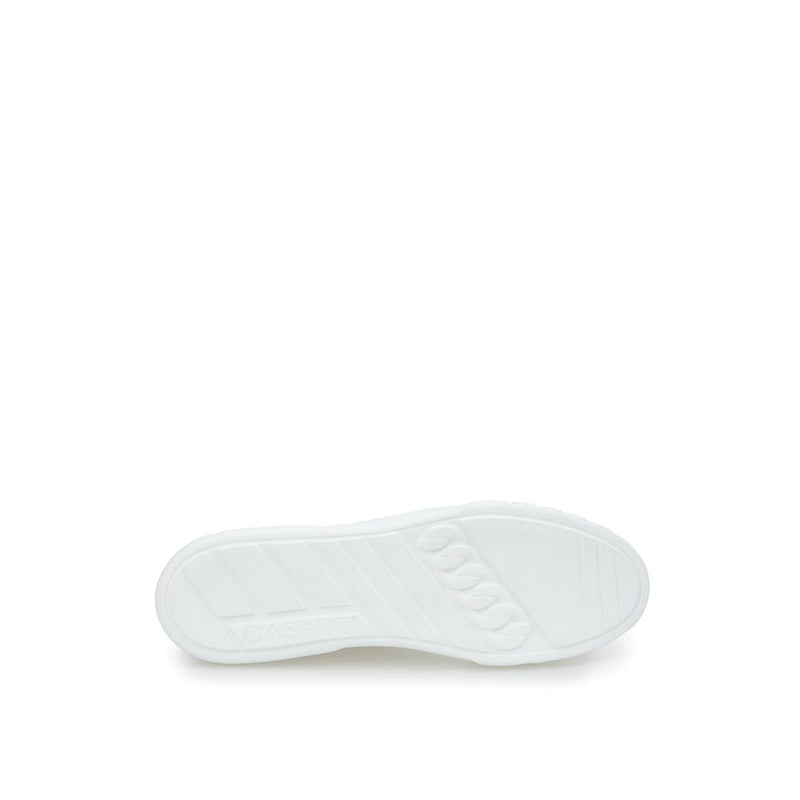 Sleek White Leather Sneakers Casadei