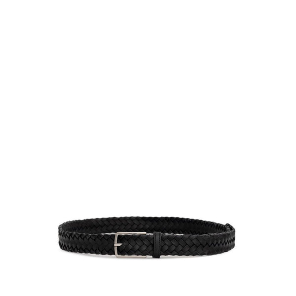 Black Leather Belt Bottega Veneta
