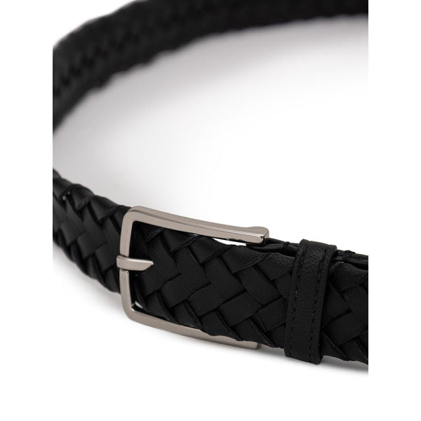 Black Leather Belt Bottega Veneta