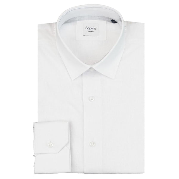 White Linen Men Shirt Bagutta