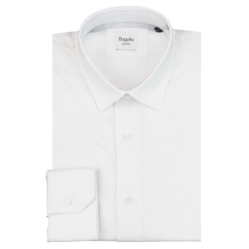 White Linen Men Shirt Bagutta