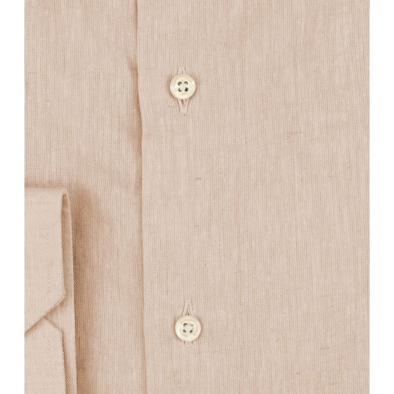 Beige Linen Men Shirt Bagutta