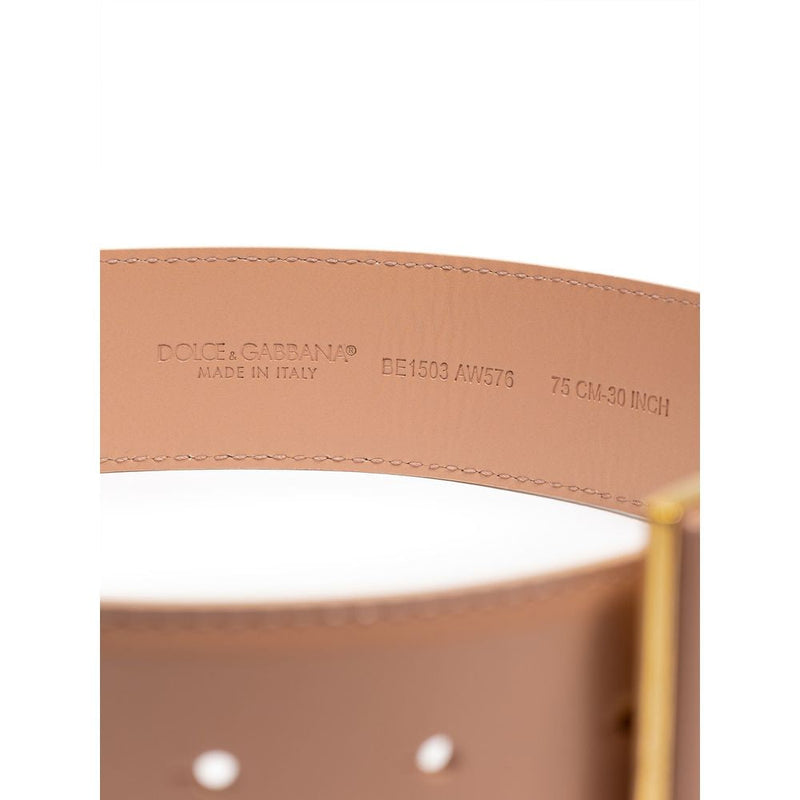 Pink Leather Belt Dolce & Gabbana