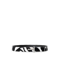 Black And White Leather Belt Tom Ford