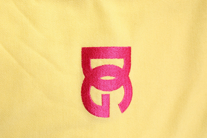 Yellow Cotton Logo Collared Polo T-shirt Dolce & Gabbana