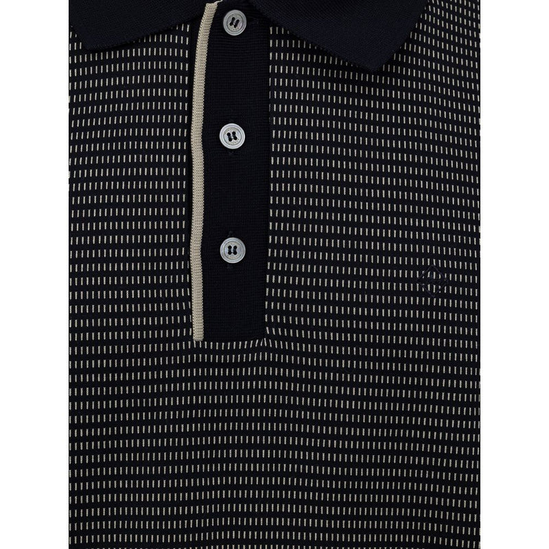 Blue Cotton Polo Shirt Dunhill