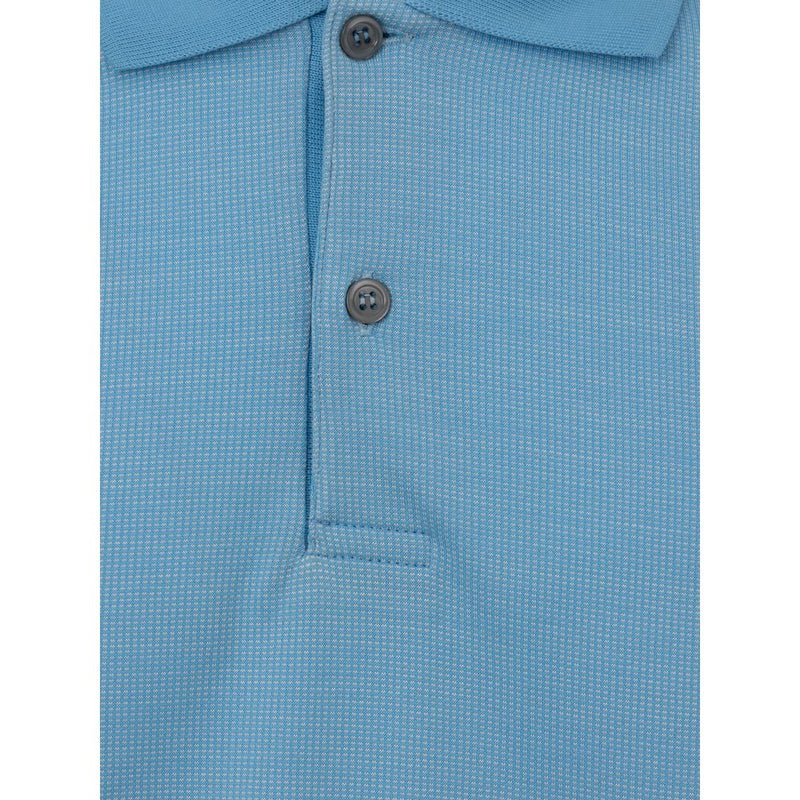 Light Blue Cotton Polo Shirt Dunhill