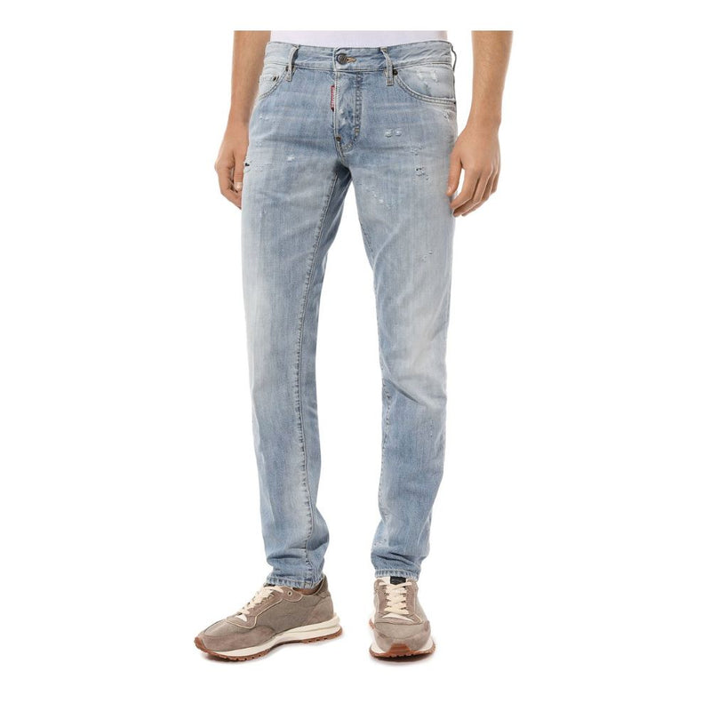 Light Blue Cotton Jeans & Pant Dsquared²