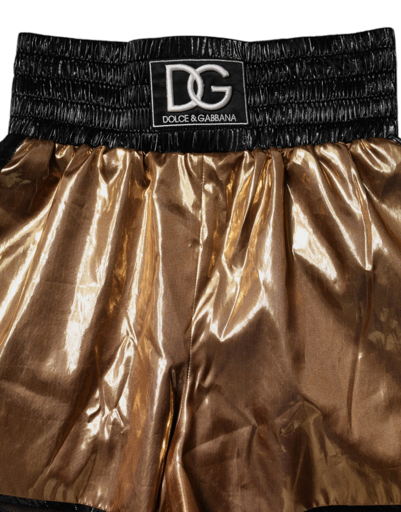 Metallic Gold High Waist Women Hotpants Short Dolce & Gabbana