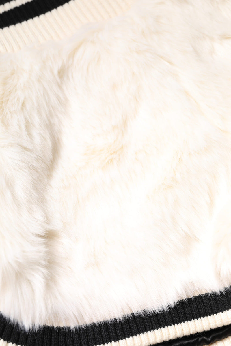 White Faux Fur High Waisted Hot Pants Short Dolce & Gabbana