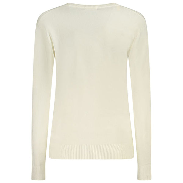 White Viscose Sweater Guess Jeans