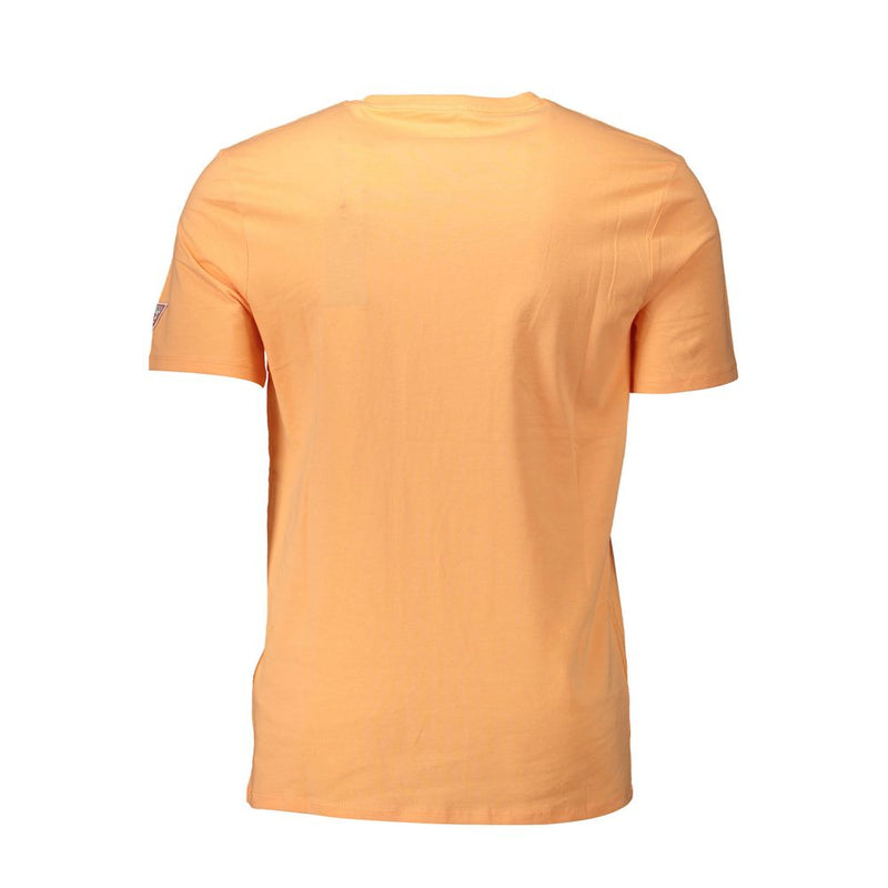 Orange Cotton Men T-Shirt Guess Jeans