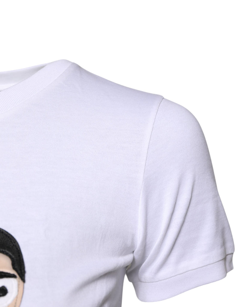 White Cotton #DGFAMILY Embroidery T-shirt Dolce & Gabbana