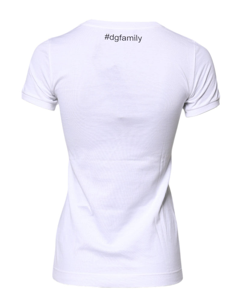 White Cotton #DGFAMILY Embroidery T-shirt Dolce & Gabbana