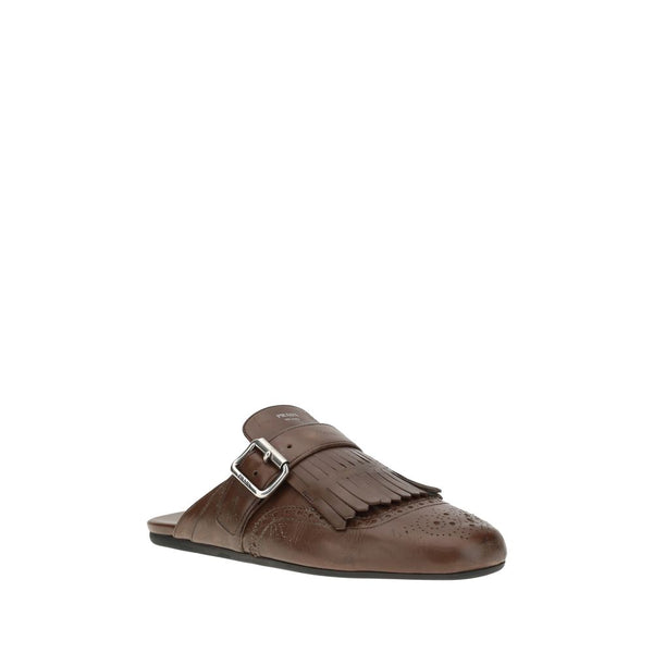 Leather Sabot Prada