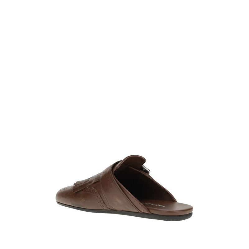Leather Sabot Prada