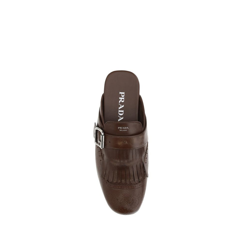 Leather Sabot Prada