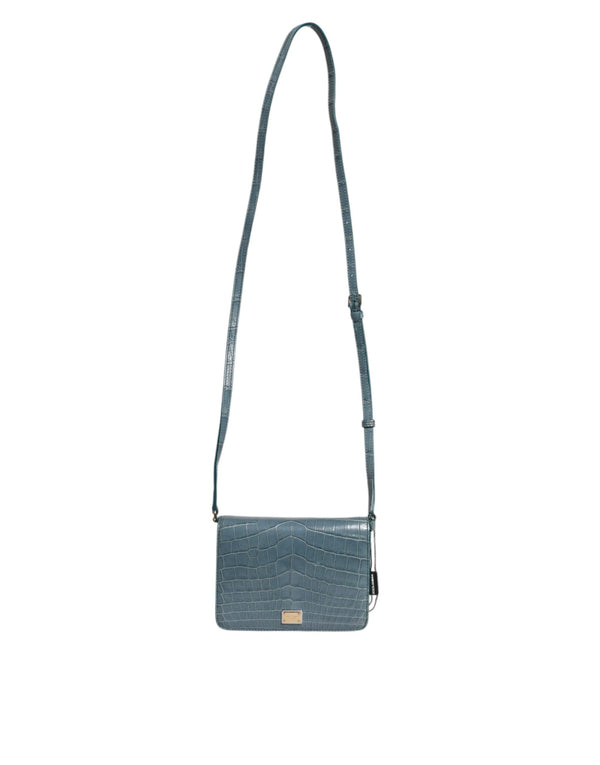 Green Exotic Leather DG Plaque Crossbody Mini Bag Dolce & Gabbana