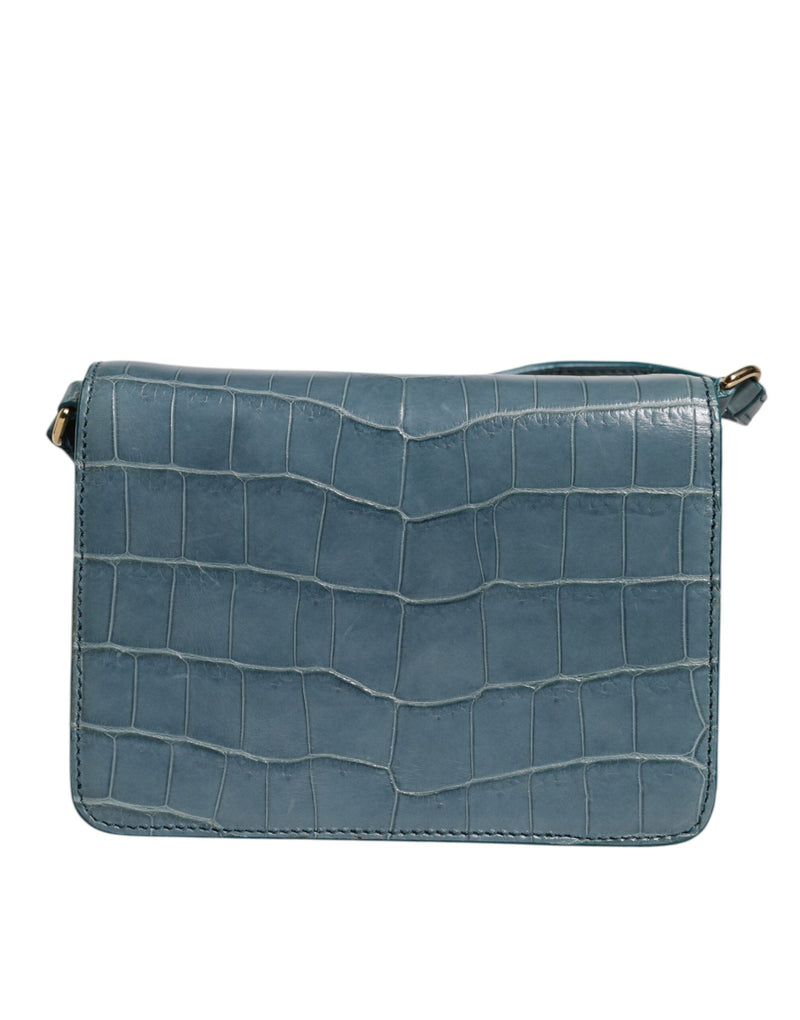 Green Exotic Leather DG Plaque Crossbody Mini Bag Dolce & Gabbana