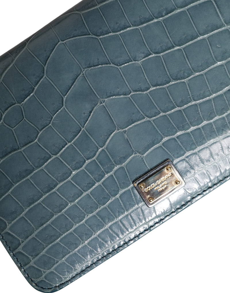 Green Exotic Leather DG Plaque Crossbody Mini Bag Dolce & Gabbana