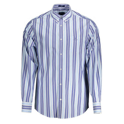 Light Blue Cotton Men Shirt Gant
