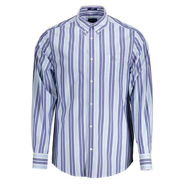 Light Blue Cotton Men Shirt Gant