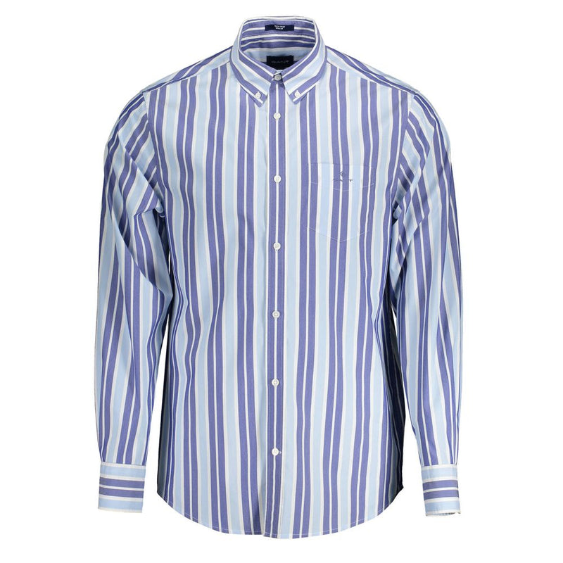 Light Blue Cotton Men Shirt Gant