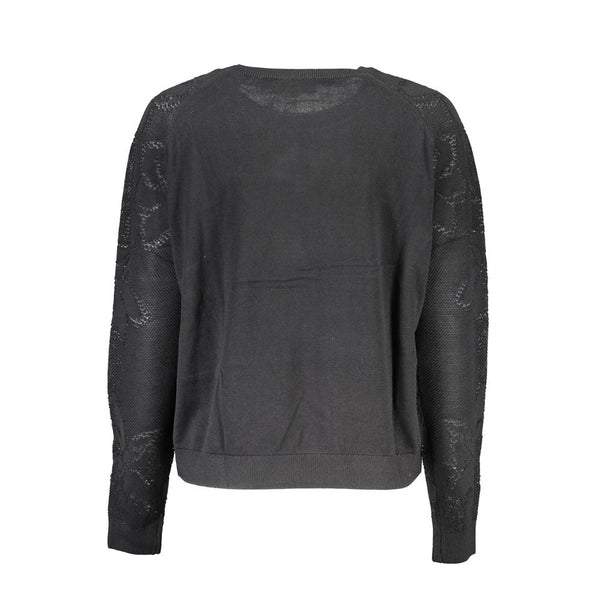 Black Cotton Sweater Desigual