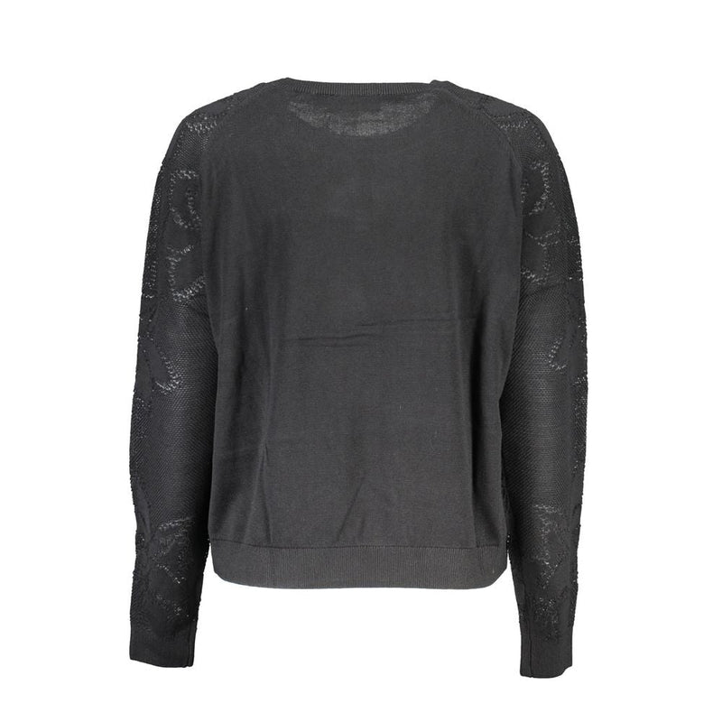 Black Cotton Sweater Desigual