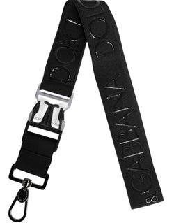Black Stretch Polyester Rubberised DG Logo Keychain Dolce & Gabbana