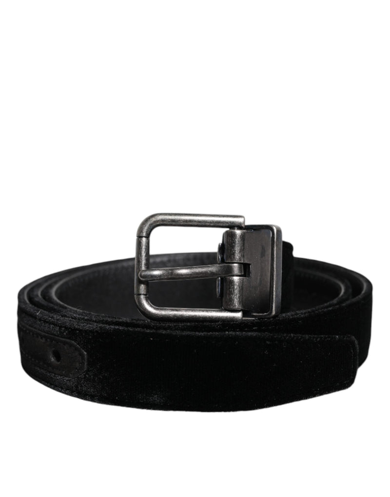 Black Leather Metal Buckle Classic Belt Dolce & Gabbana