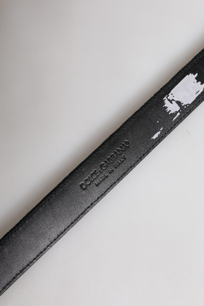 Black Leather Metal Buckle Classic Belt Dolce & Gabbana