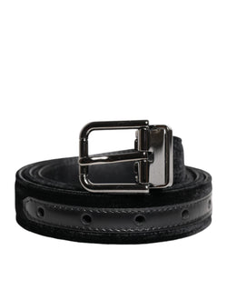 Black Leather Metal Buckle Classic Belt Dolce & Gabbana