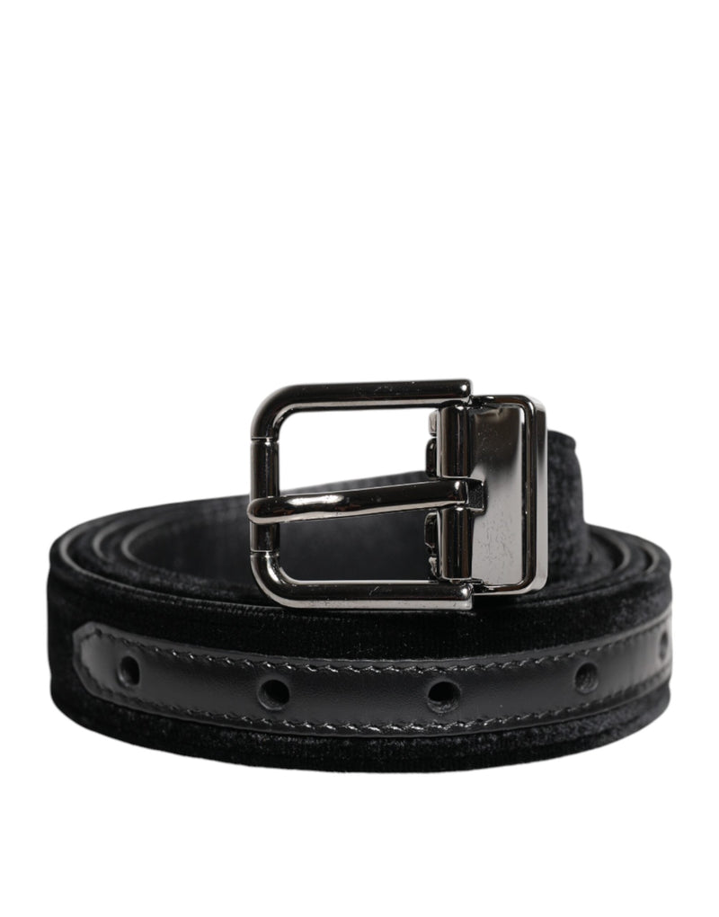 Black Leather Metal Buckle Classic Belt Dolce & Gabbana