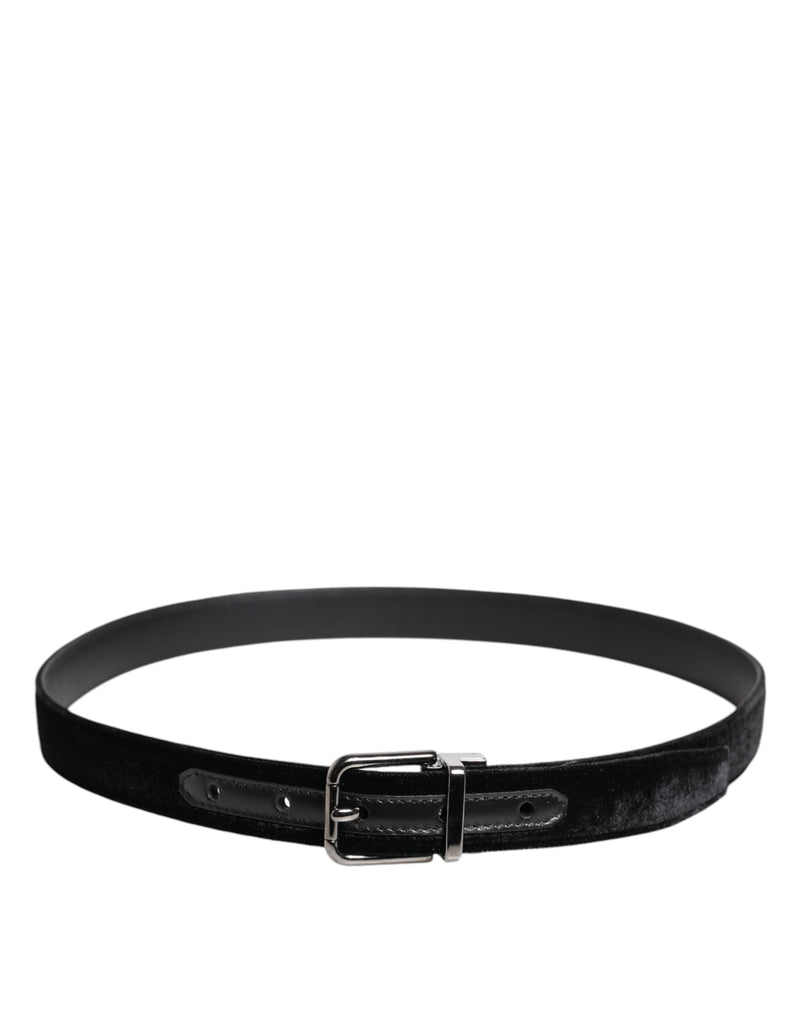 Black Leather Metal Buckle Classic Belt Dolce & Gabbana