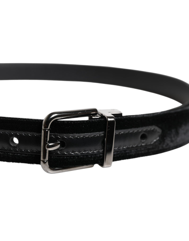 Black Leather Metal Buckle Classic Belt Dolce & Gabbana