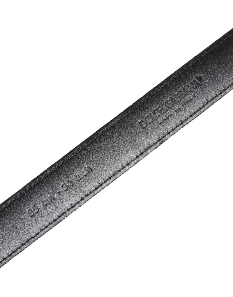 Black Leather Metal Buckle Classic Belt Dolce & Gabbana