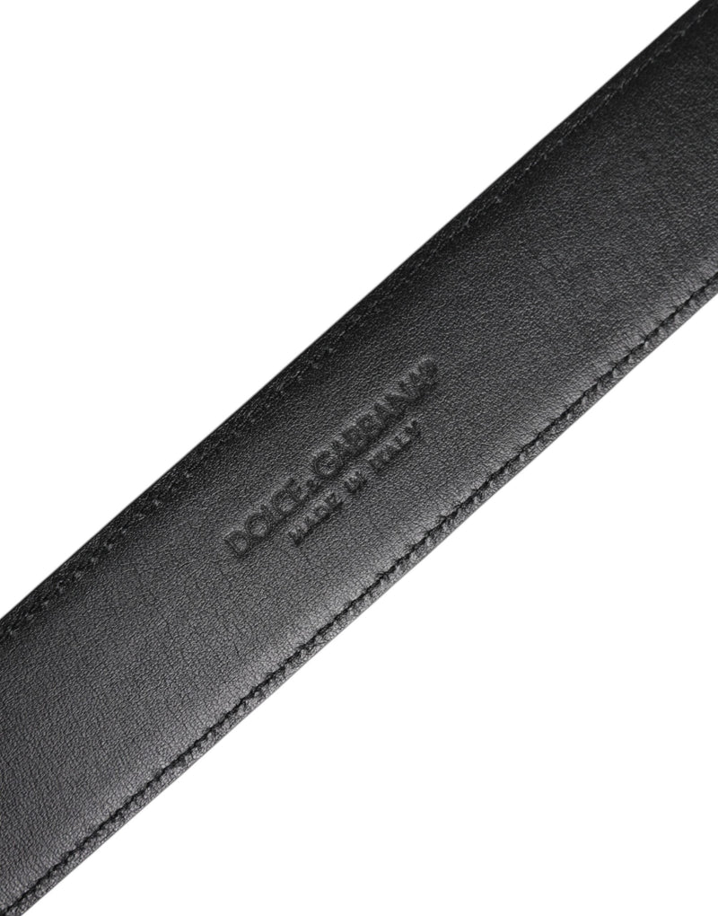 Black Leather Metal Buckle Classic Belt Dolce & Gabbana