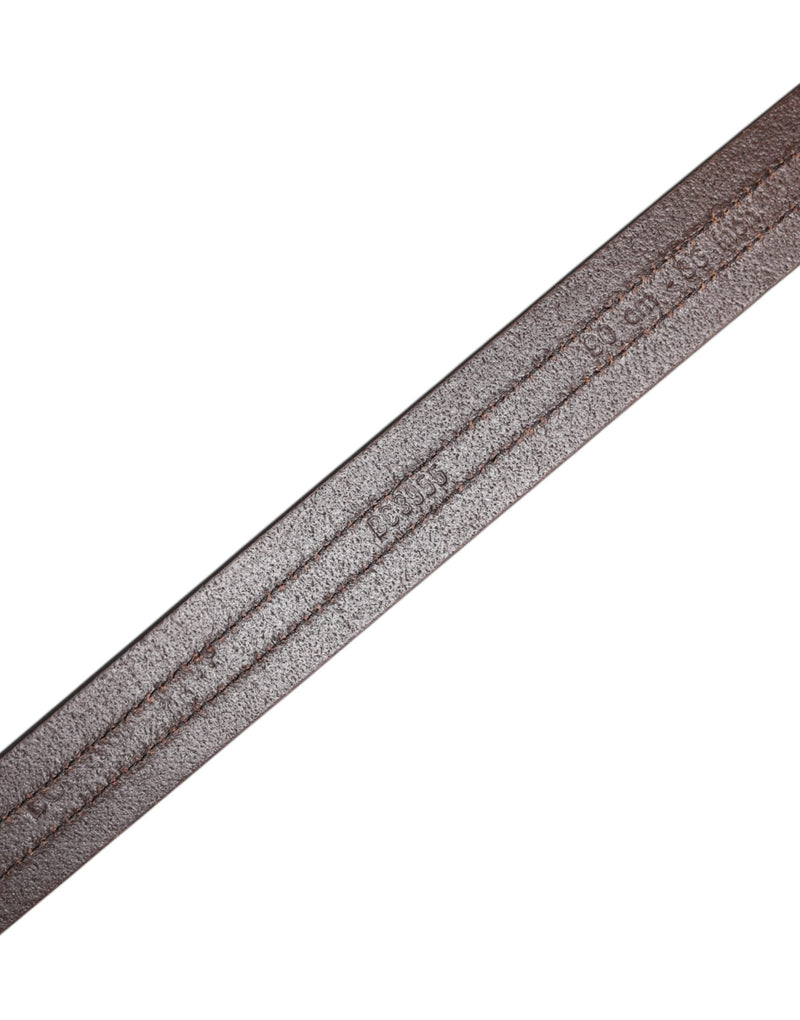 Burgundy Leather Metal Logo Buckle Belt Dolce & Gabbana