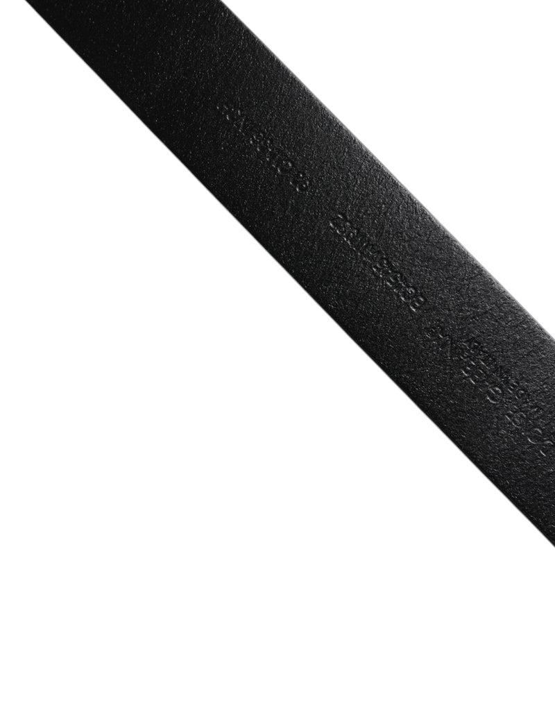 Brown Calf Leather Classic Metal Buckle Belt Dolce & Gabbana