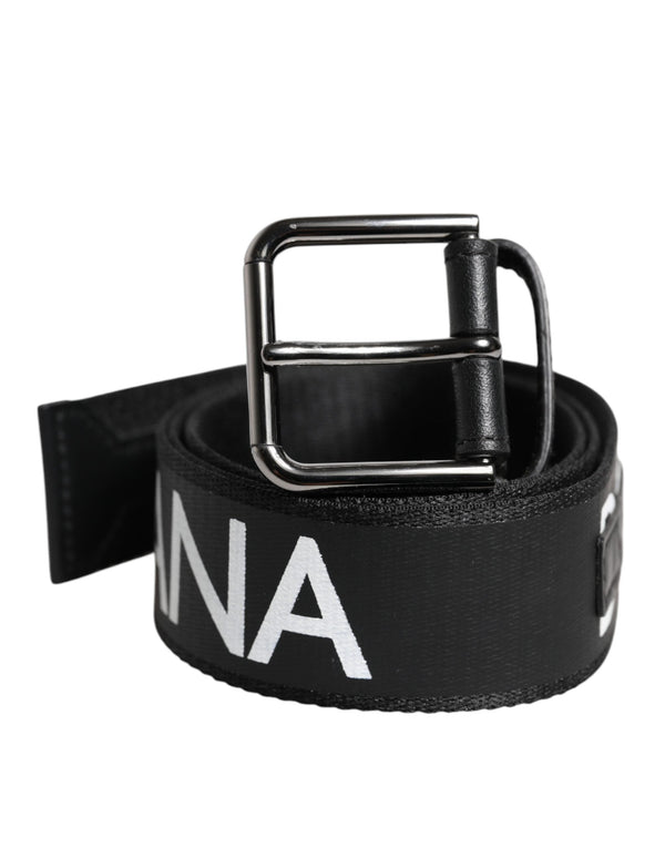 Black Leather Classic Metal Logo Buckle Belt Dolce & Gabbana