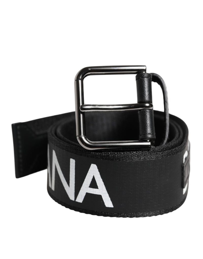 Black Leather Classic Metal Logo Buckle Belt Dolce & Gabbana