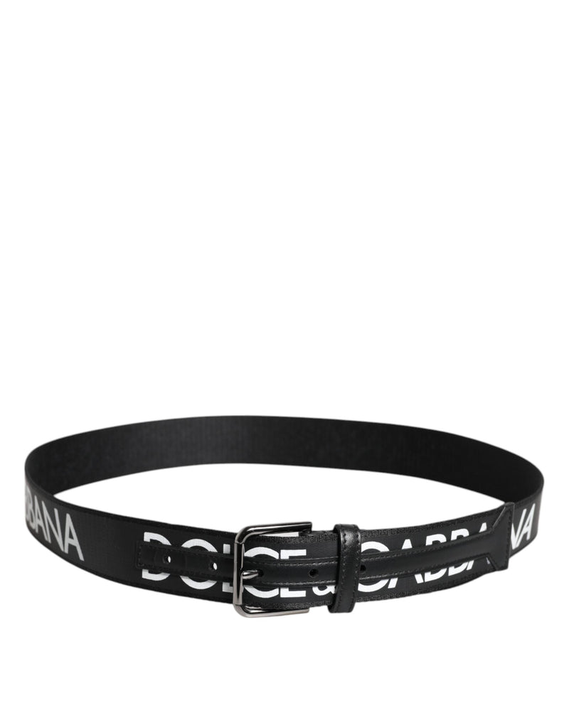 Black Leather Classic Metal Logo Buckle Belt Dolce & Gabbana