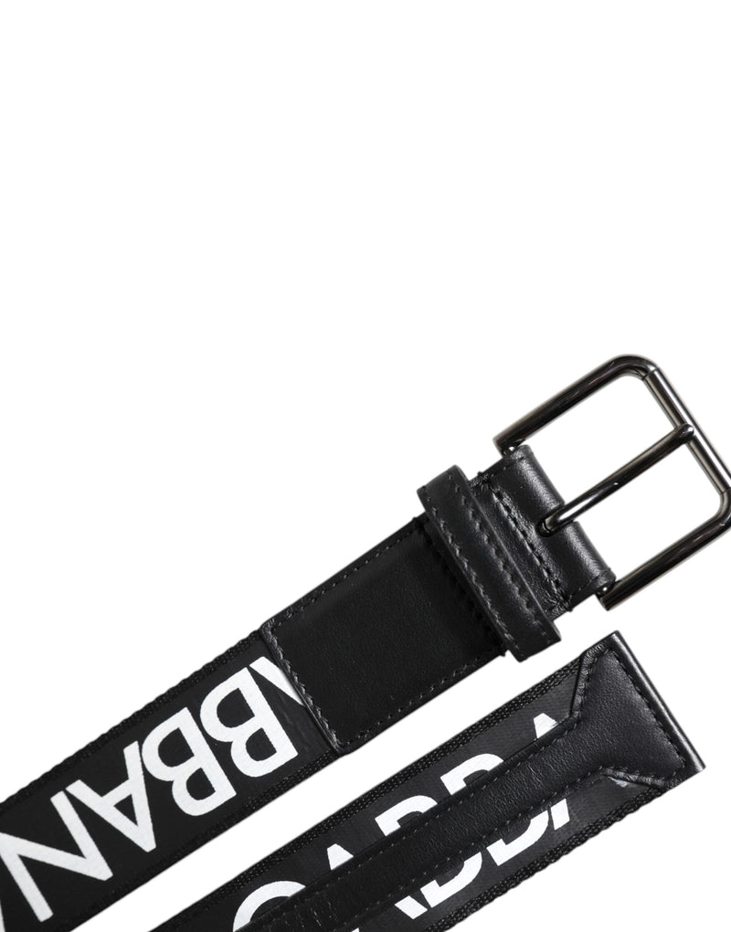 Black Leather Classic Metal Logo Buckle Belt Dolce & Gabbana