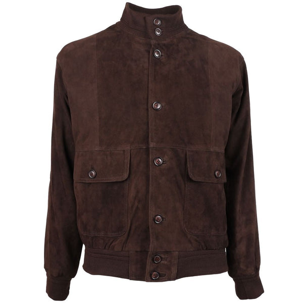 Brown Calfskin Jacket Emilio Romanelli