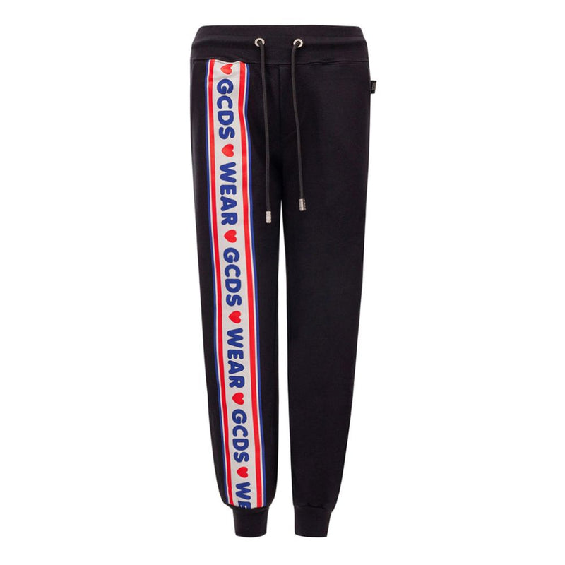 Black Cotton Joggers Workout Pant GCDS