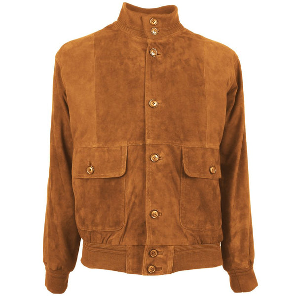 Brown Calfskin Jacket Emilio Romanelli