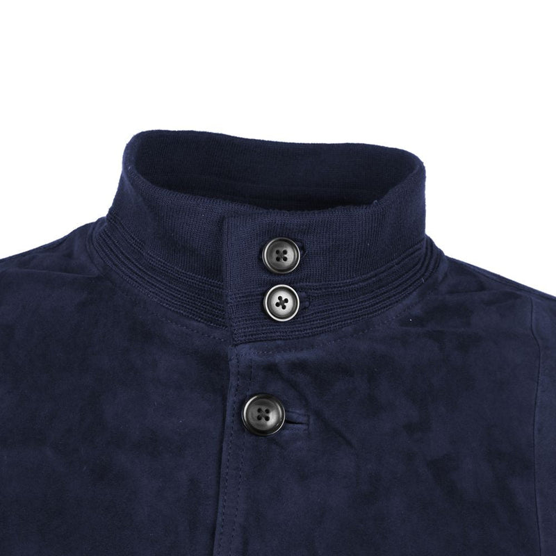Blue Calfskin Jacket Emilio Romanelli