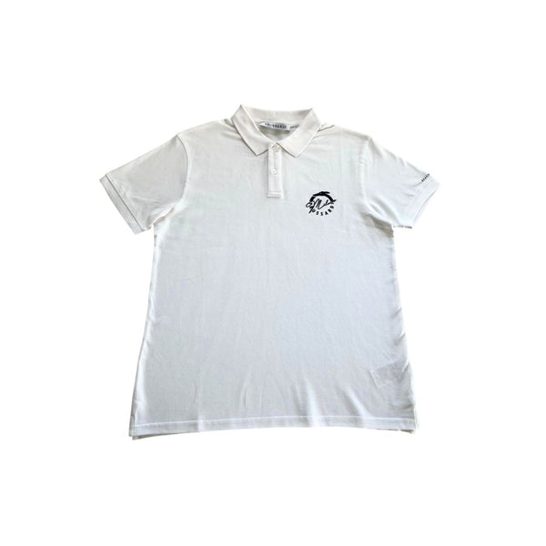 White Cotton Polo Shirt Trussardi Beachwear