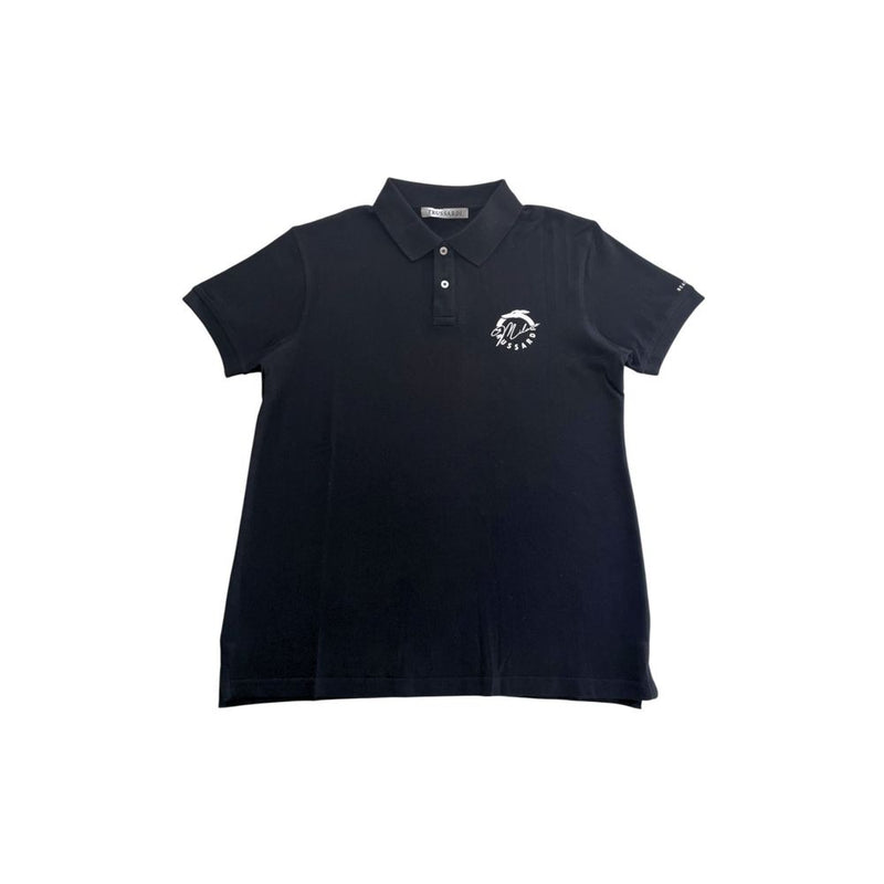 Black Cotton Polo Shirt Trussardi Beachwear